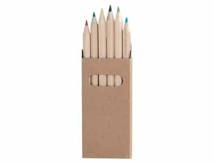 Set 6 Lápices de Colores, 6 Lápices de Colores, 6 Lápices de Colores madera, lapices publicitarios, lápices promocionales, bolígrafos promocionales, bolígrafos publicitarios, lápices niños , lapices ecológicos,